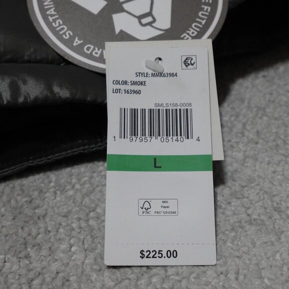 Michael Kors Hooded Puffer Jacket Men's Large Gray Full Zip Lined MSRP $225 - Picture 10 of 11